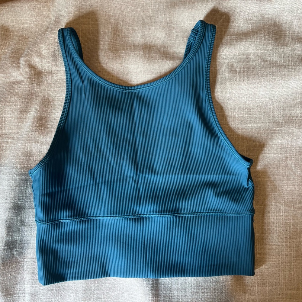 Teal Ribbed Tank Top